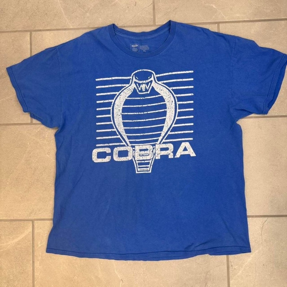 Vintage Blue Ford Cobra T-shirt Size XL